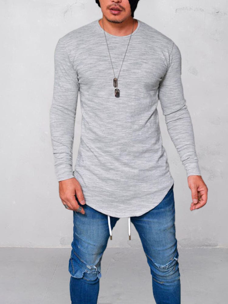 Stylish Curved Hem T-Shirt