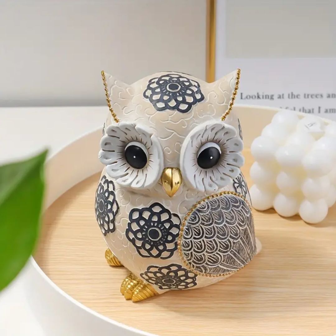 Nordic Resin Owl Ornament