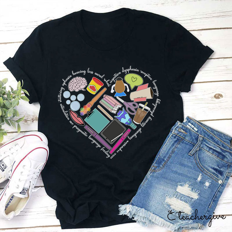 Teach Love Expressive Teacher T-Shirt