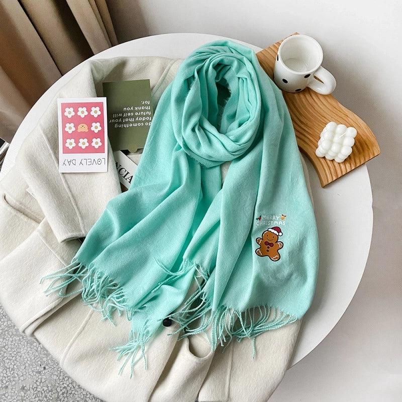 Women's Streetwear Santa Claus Polyester Scarf