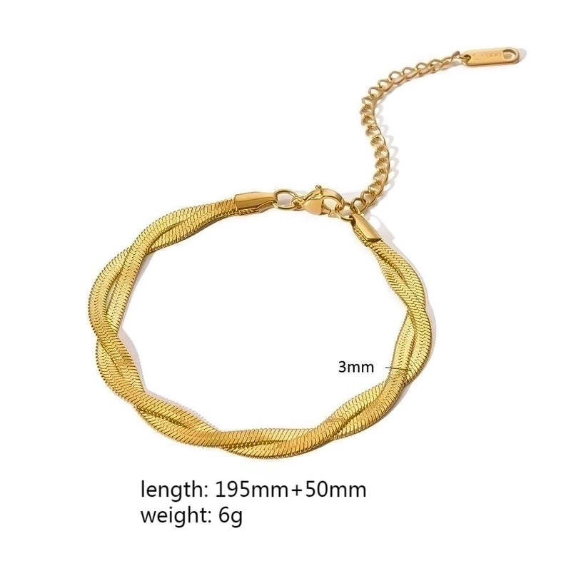 Minimalist Solid Color 304 Stainless Steel Bracelets In Bulk