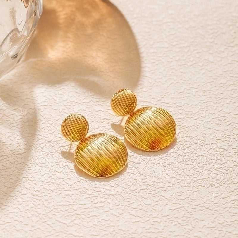 1 Pair Elegant Retro Heart Shape Copper Drop Earrings
