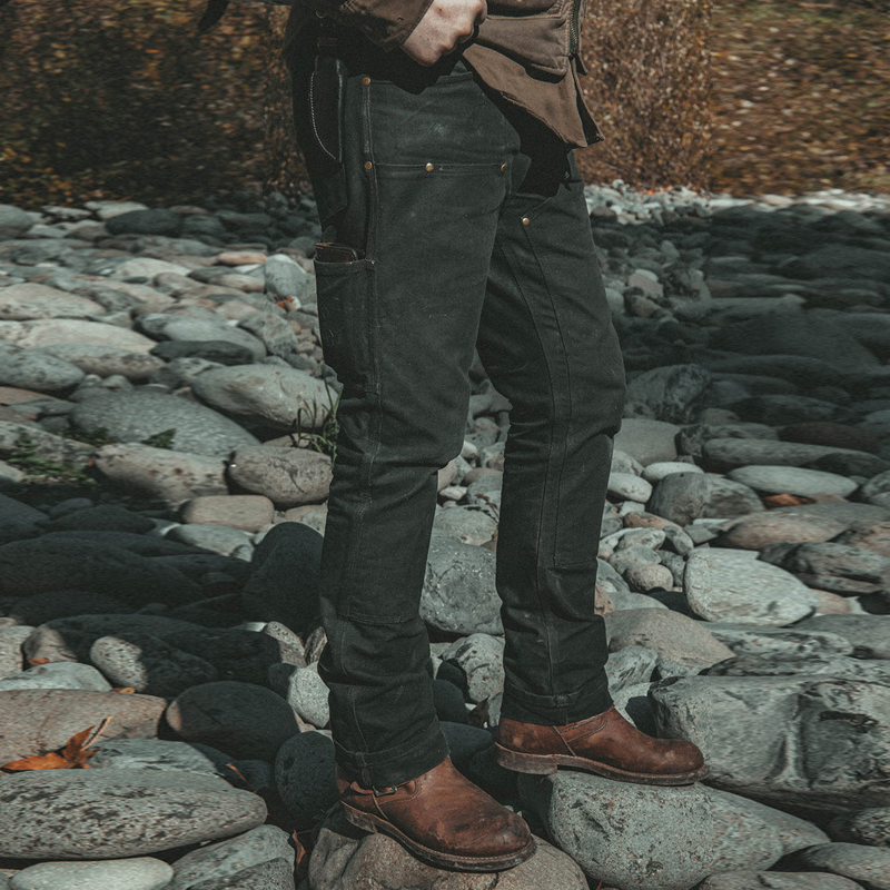 Vintage Black Slim Fit Work Pants