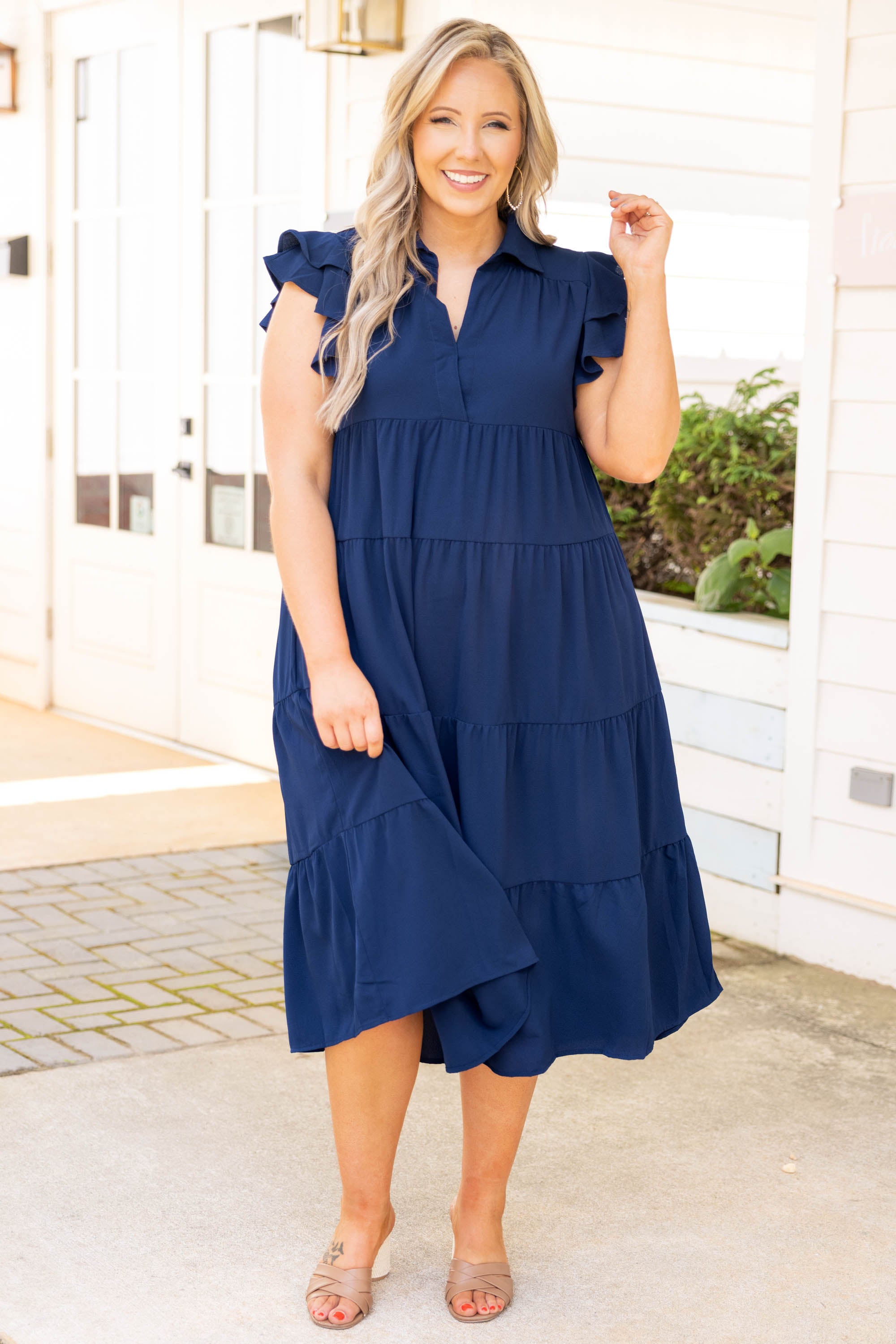 Play Time Dress. Navy