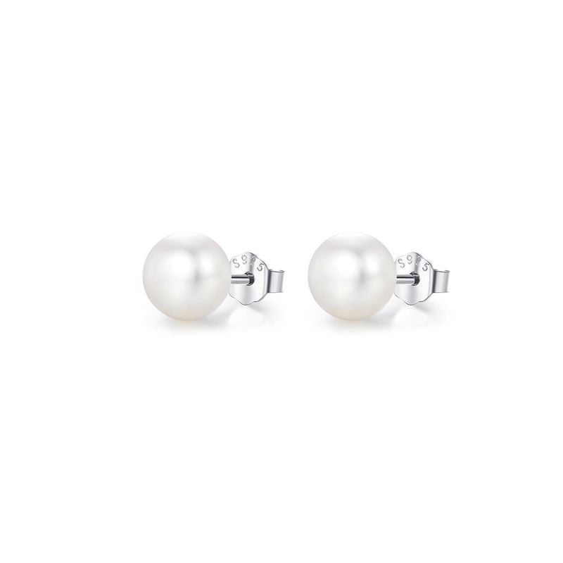 1 Pair IG Style Elegant Sweet Oval Plating 925 Sterling Silver Freshwater Pearl Ear Studs