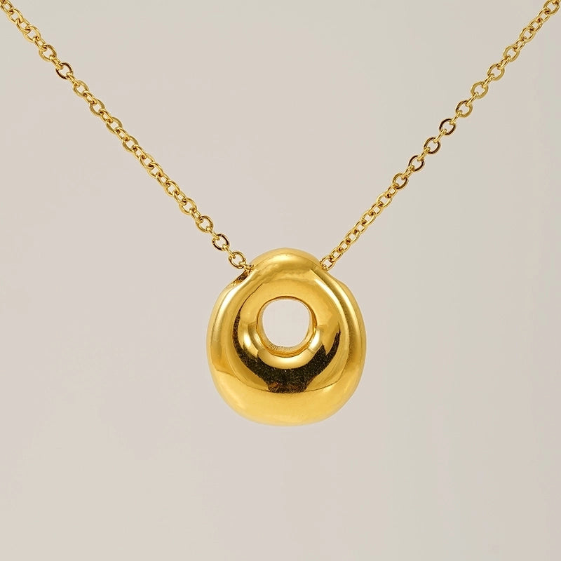 Basic Classic Style Letter 304 Stainless Steel 18K Gold Plated Plating Pendant Necklace