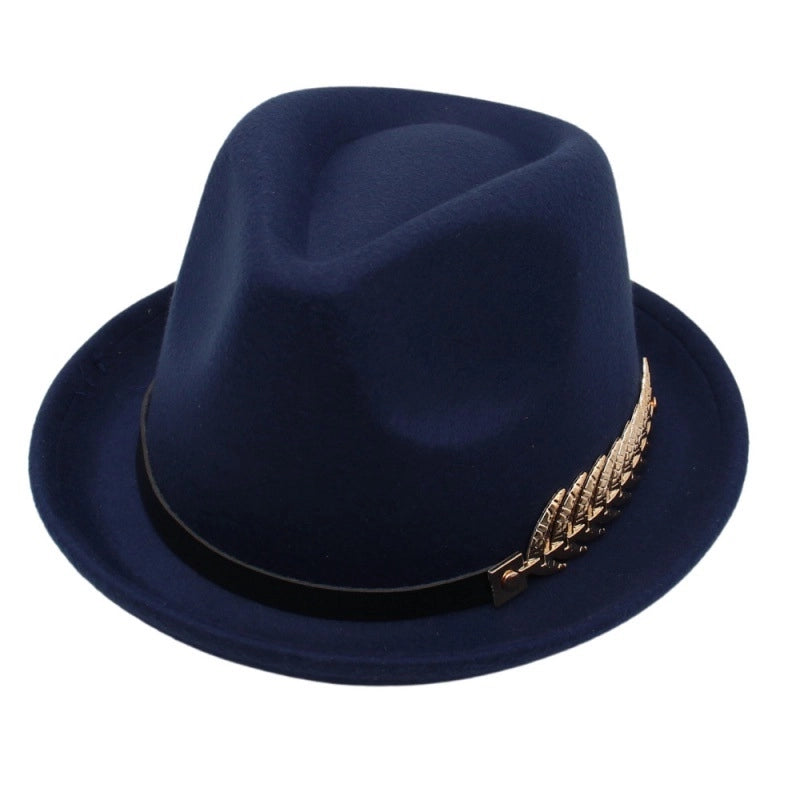 Autumn And Winter Fashion Gentlemen Hat Hot Wool Jazz Hat  Elegant Retro Topper For Men And Women