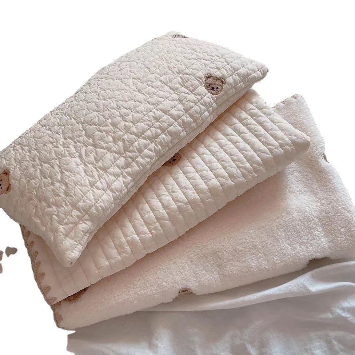 Bear Printed Dog Mat Quilt Pillow 3pcs Set