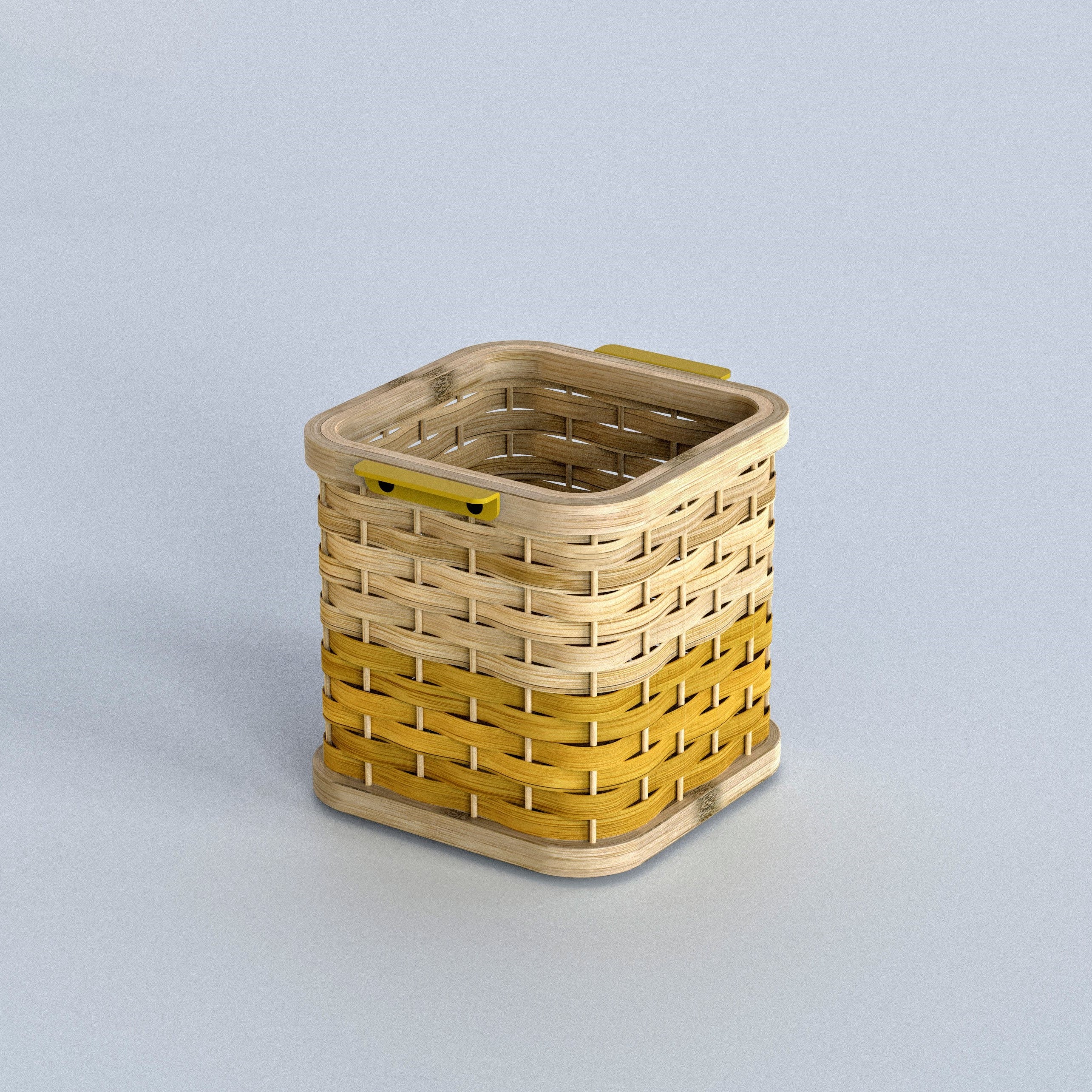 Mini Desk Basket: Wicker Handwoven Storage Basket | Decorative Basket | Colorful Bamboo Basket for Home Corporate Gifting [15cm/6in(W) x 15cm/6in(H) x 15cm/6in(B)]