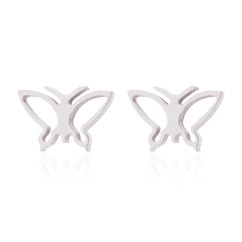 Minimalist Geometric Plating 304 Stainless Steel No Inlaid 18K Gold Plated Earrings