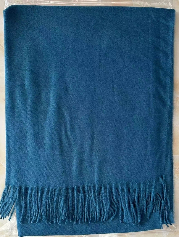 Cashmere Solid Color Scarf Women's Autumn And Winter 220g Explosions Barbed Hair Padded Travel Warm Tassel Shawl