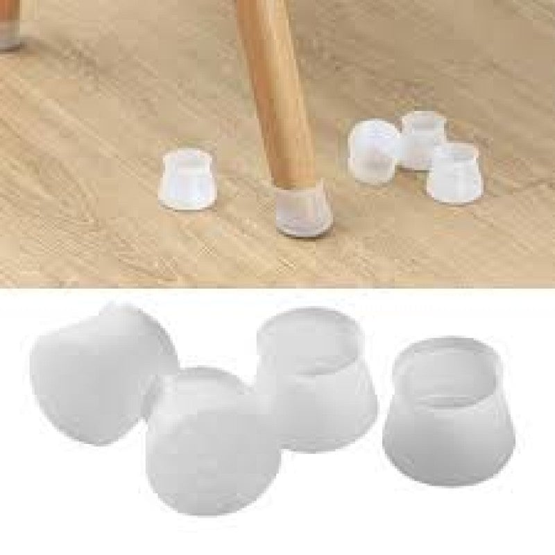 Silicone Chair Leg Cap - Furniture Table Feet Cover Bottom Pad - Rubber Floor Protector - Anti-Slip Sturdy Slider Glide
