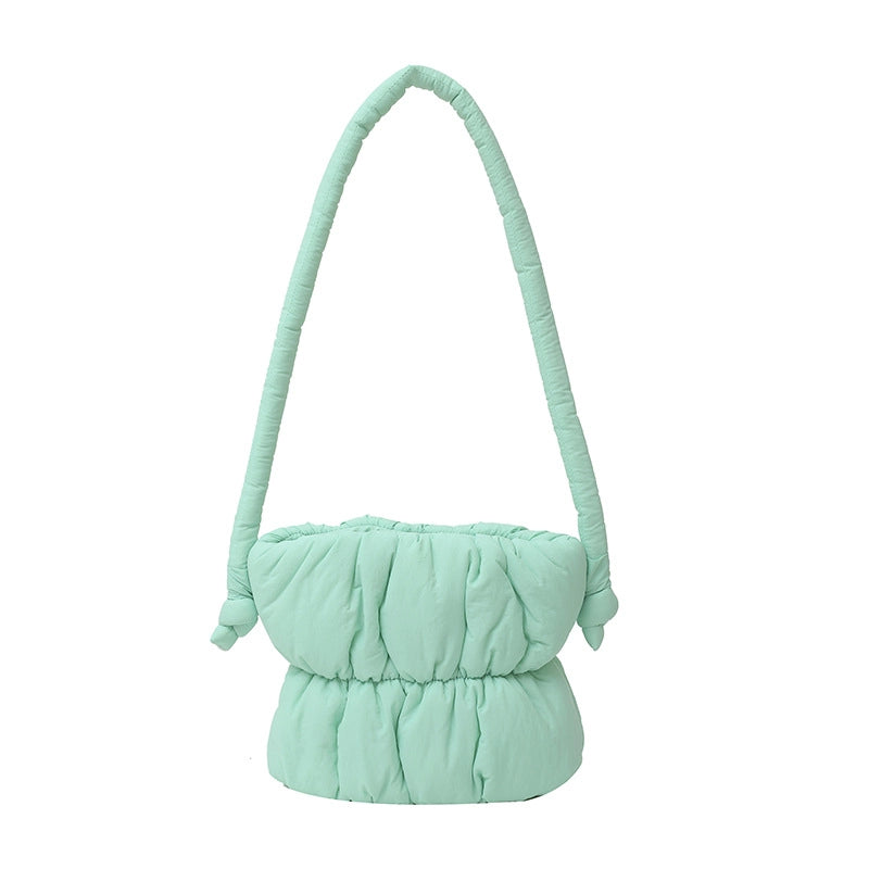 Women's Small Nylon Solid Color Streetwear Square Lock Clasp Shoulder Bag Crossbody Bag