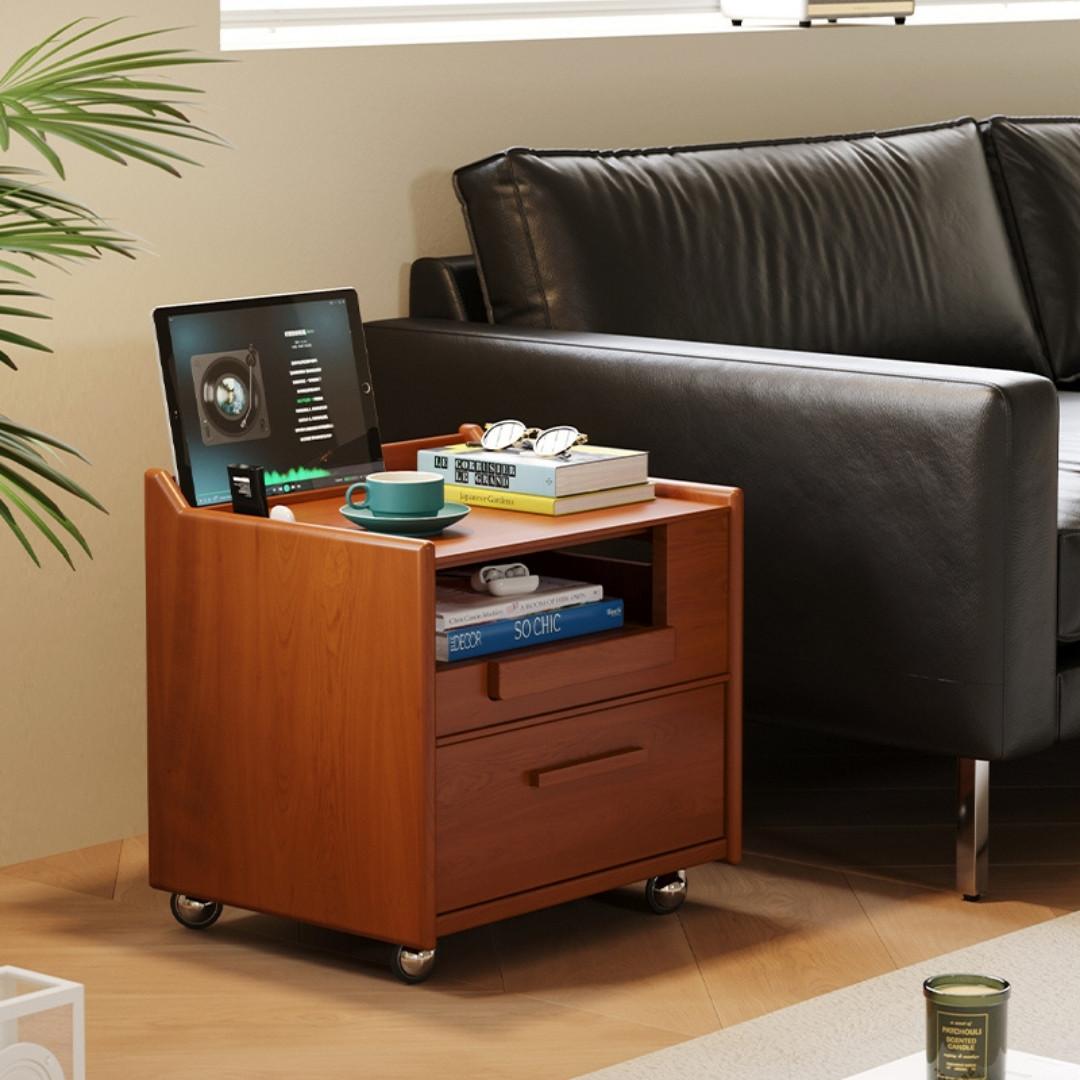 Eric Solid Wood Multi-functional Nightstand