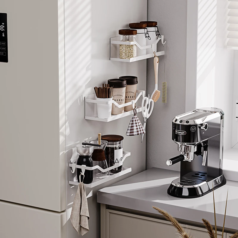 refrigerator magnetic storage rack kitchen supplies seasonings punch-free side storage artifact hanger