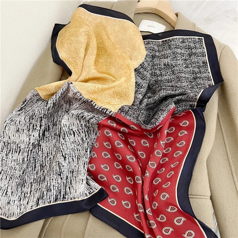 Women's Elegant Printing Polyester Printing Silk Scarf