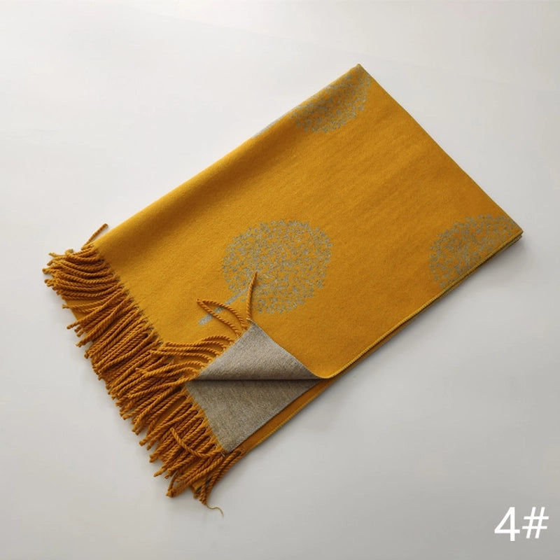 Women's Cute Sweet Printing Imitation Cashmere Polyester Scarf