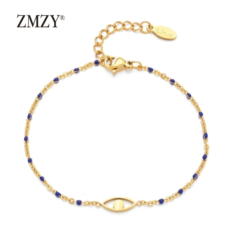 Modern Style Eye Titanium Steel Enamel Bracelets