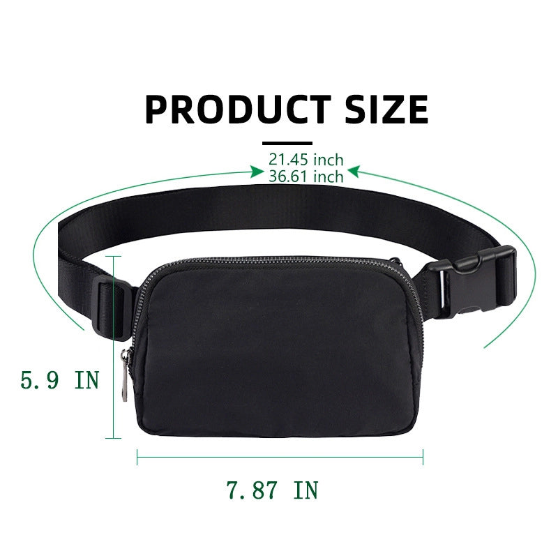 Men's Preppy Style Streetwear Solid Color Nylon Waist Bags