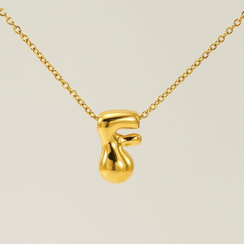 Basic Classic Style Letter 304 Stainless Steel 18K Gold Plated Plating Pendant Necklace