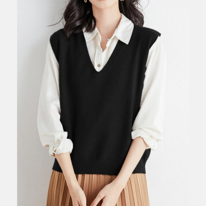 🍁Hot Sale 60% off🍁Women's Ultra-Soft V-Neck Knit Vest