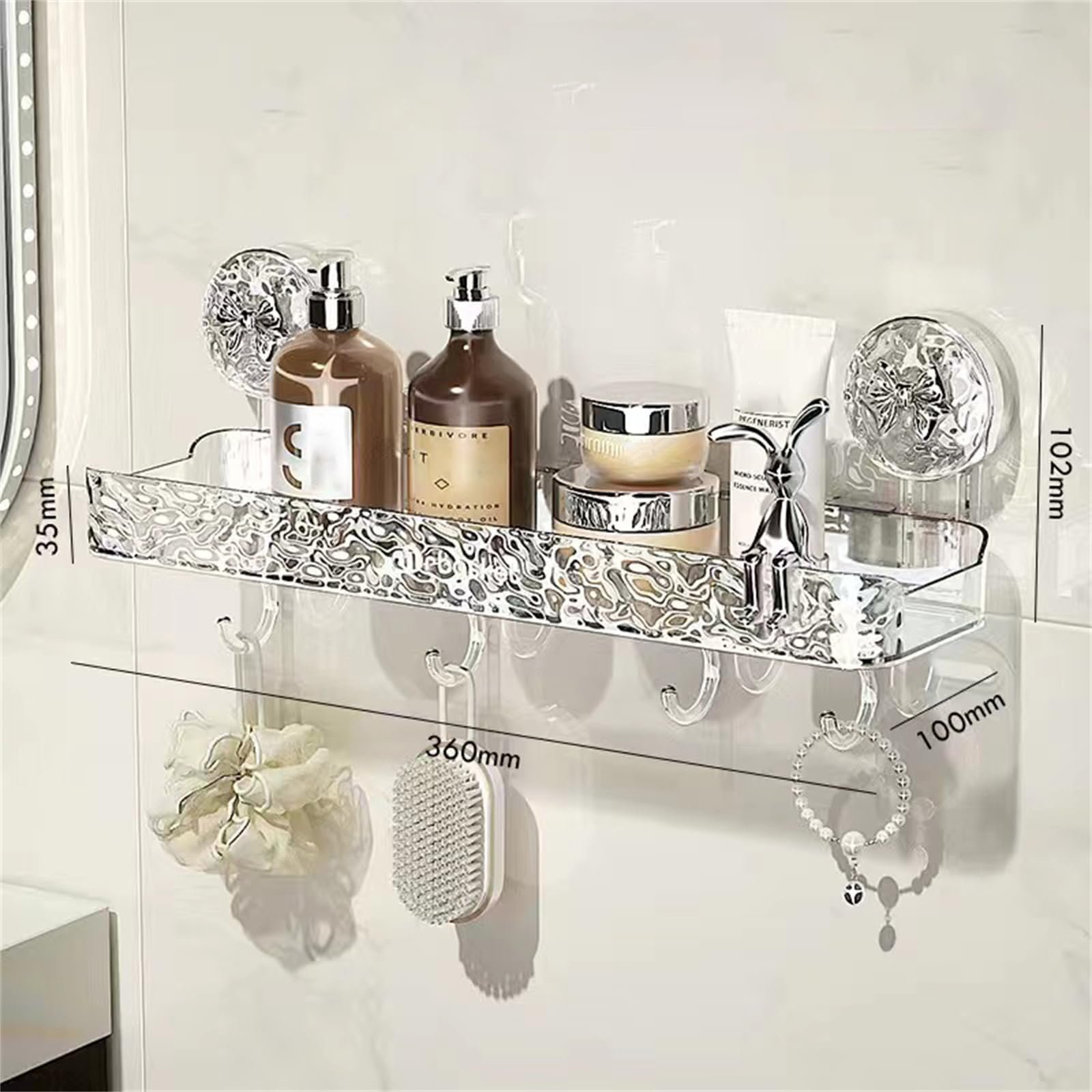 49% OFF - Light luxury style punch-free storage rack