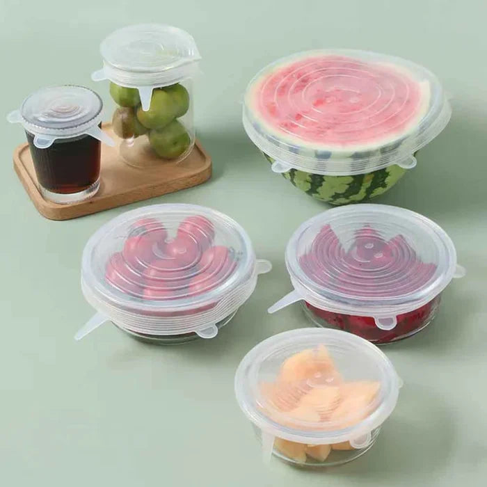 6 Pcs Silicone Covers Lid – Airtight Bowl Cover Lid