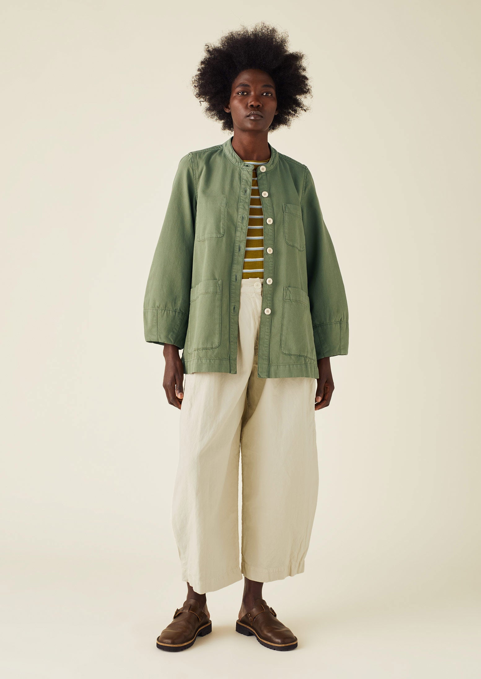 Garment Dyed Lightweight Organic Denim Jacket | Willow