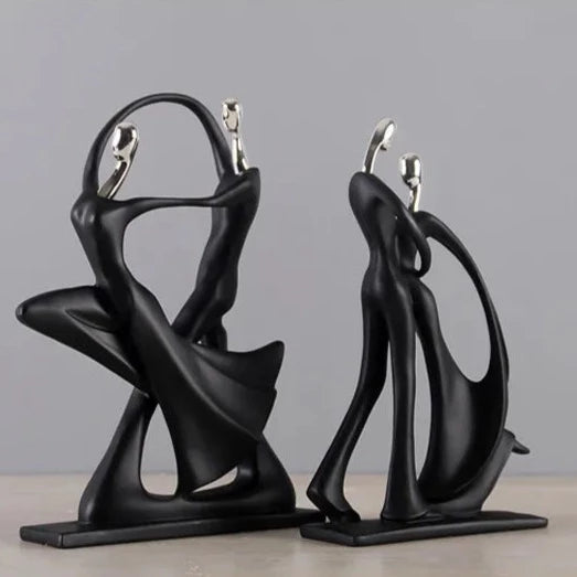 Abstract Dancing Couple Sculptures