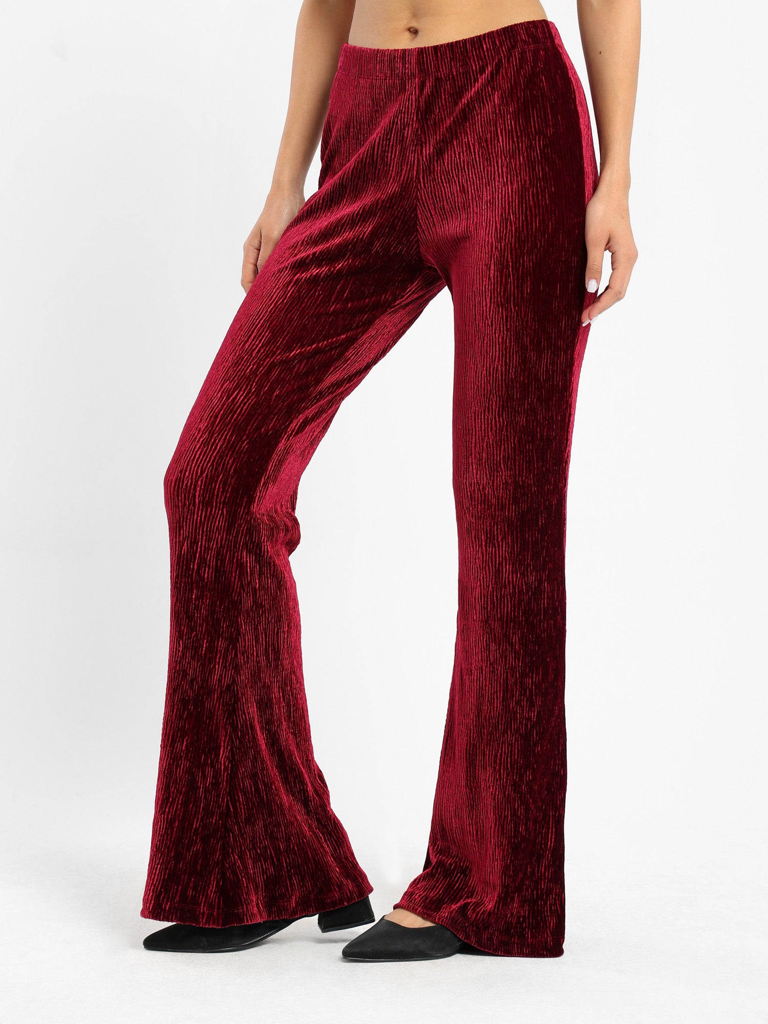 Textured Flared Pants