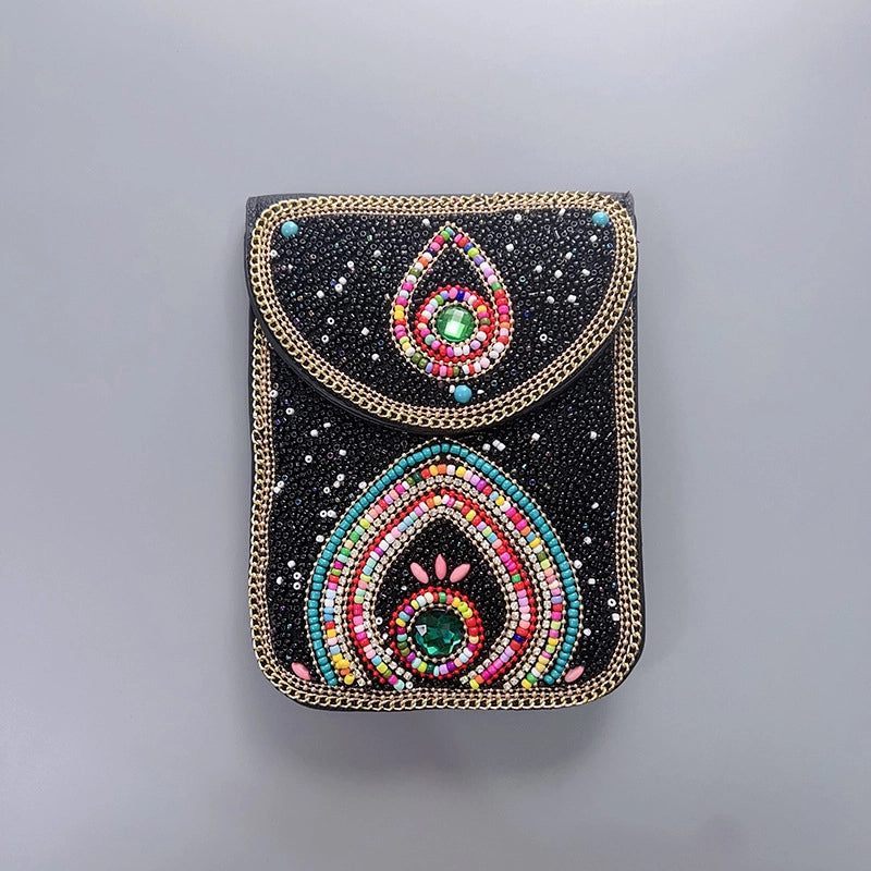 Women's Pu Leather Flower Vintage Style Classic Style Square Magnetic Buckle Phone Wallets