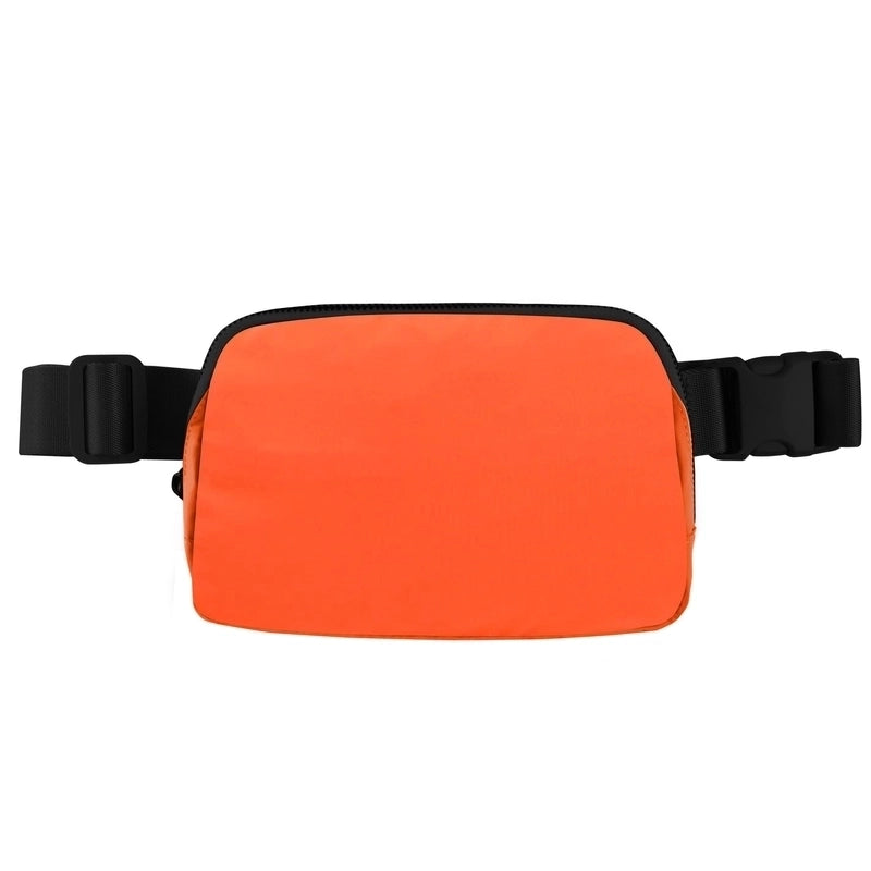 Women's Sports Solid Color Nylon Waist Bags