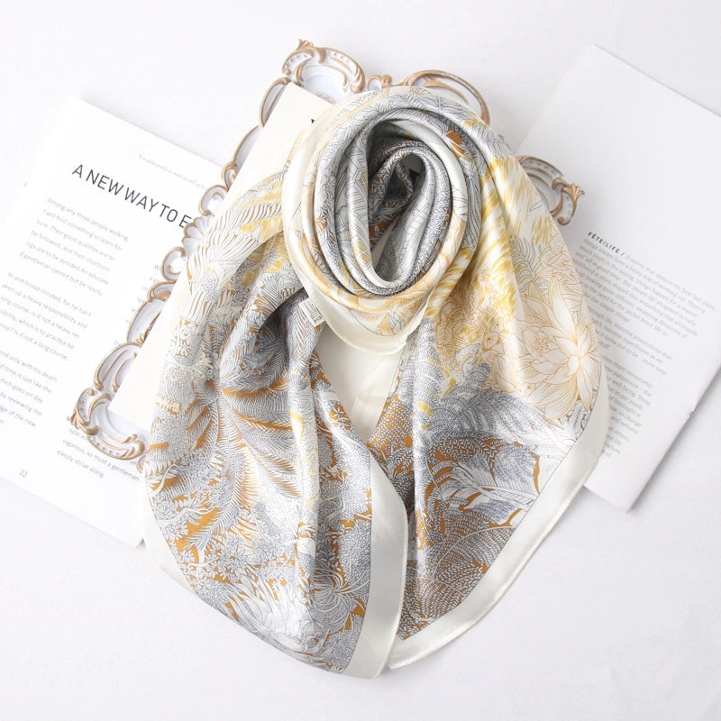 Women's Elegant Printing Silk Silk Scarf