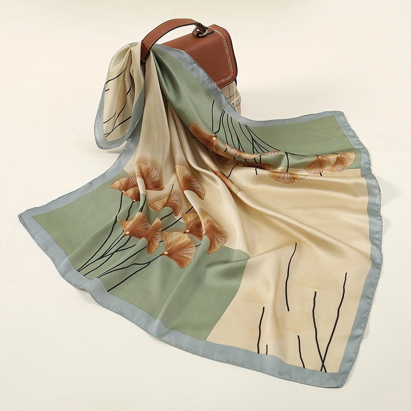 Women's Streetwear Geometric Brocade Satin Printing Kerchief