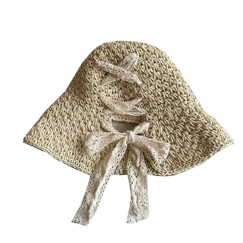 Women's Vacation Minimalist Bow Knot Big Eaves Sun Hat