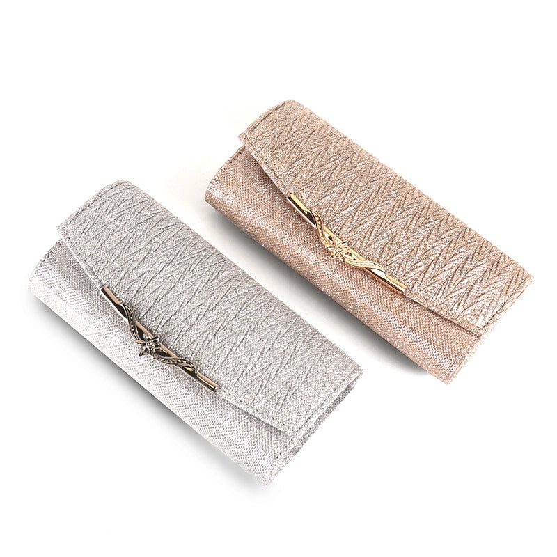 Gift Bag Chain Bag Women's Dinner Banquet Bag Women's Dinner Banquet Bag Solid Color Clamshell Wedding Banquet Bag
