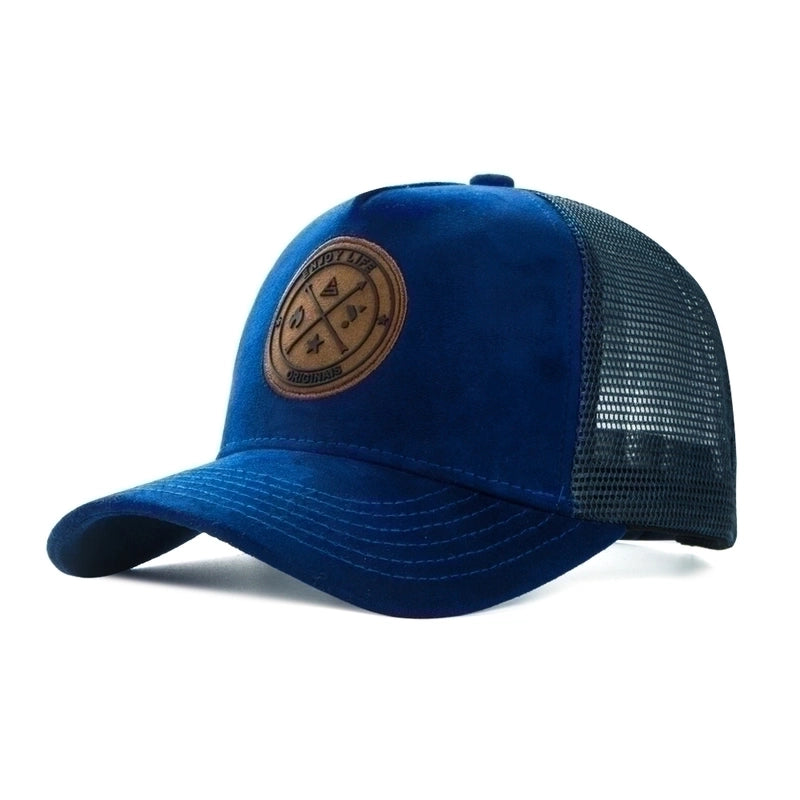 Unisex Minimalist Color Block Star Hollow Out Curved Eaves Baseball Cap