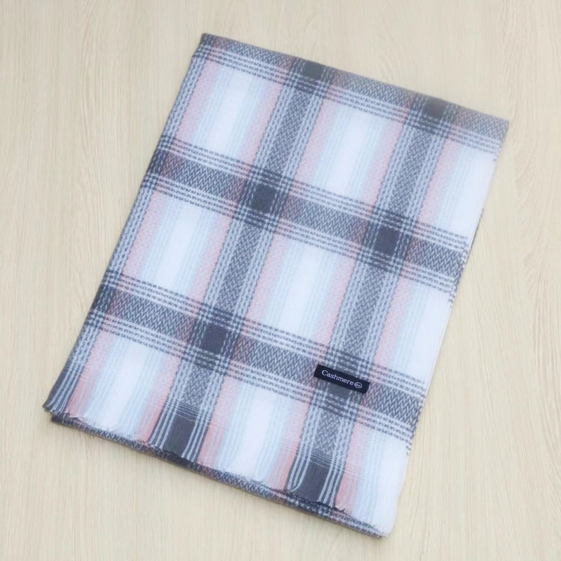 Soft Waxy Woven Plaid Cashmere Scarf Instagram Style Autumn And Winter New Arrival Retro Couple Warm Shawl Trendy