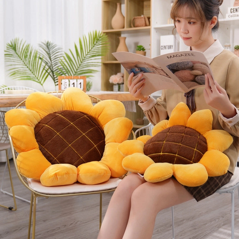 Pastoral Sunflower Pp Cotton Throw Pillow