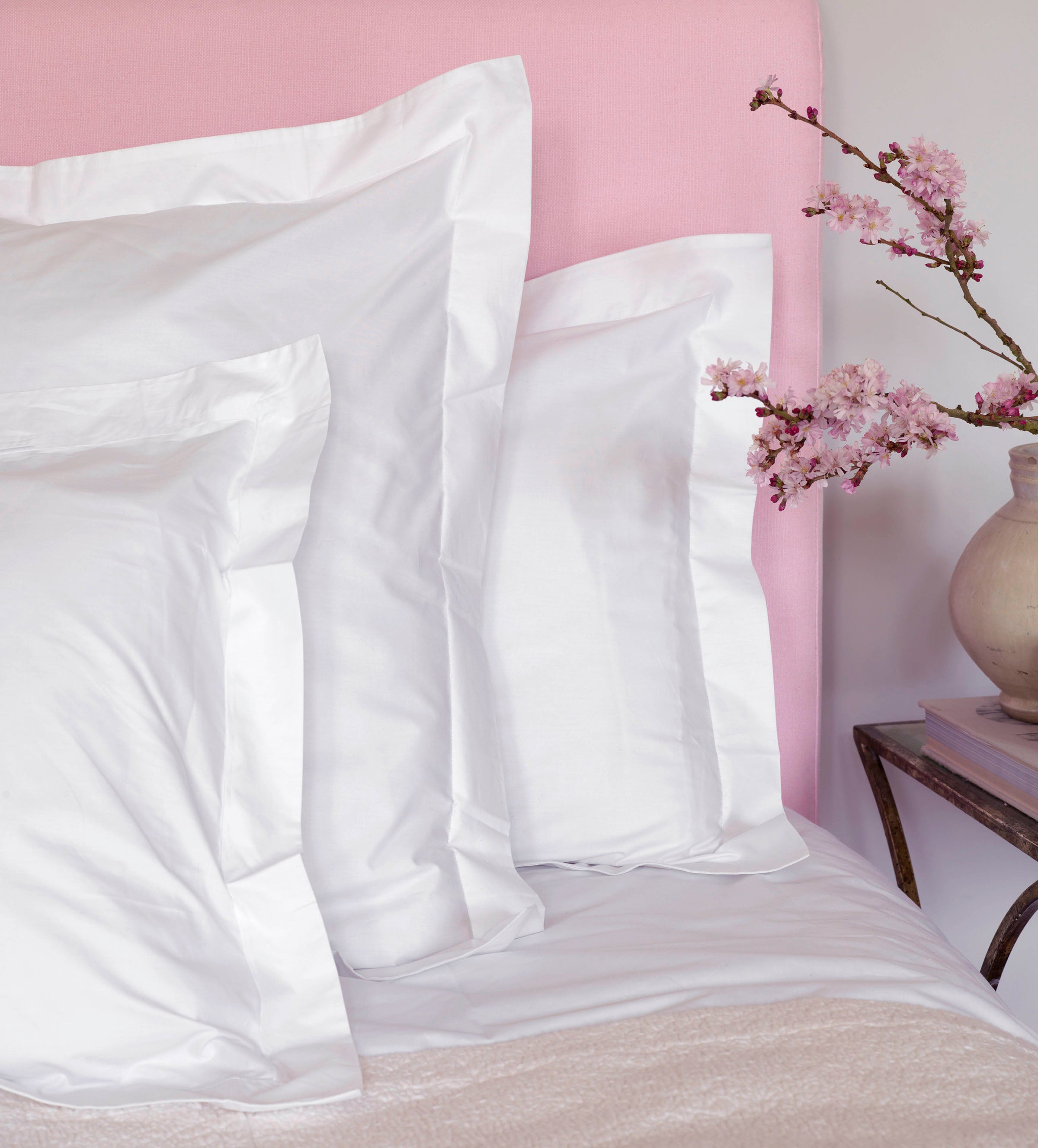 White 100% Cotton Percale 200 Thread Count Oxford Pillowcase