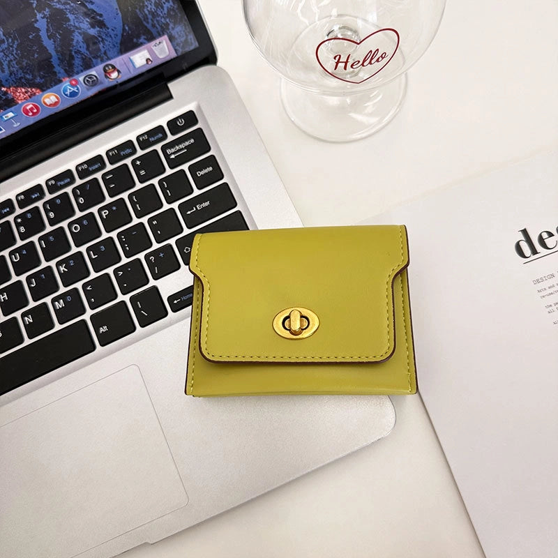 3 Pieces Women's Solid Color Pu Leather Flip Cover Wallets