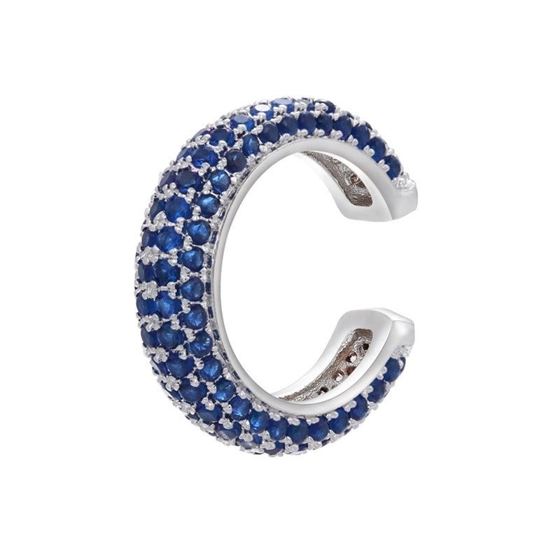 1 Piece Minimalist C Shape Plating Inlay Copper Zircon Gold Plated Earrings