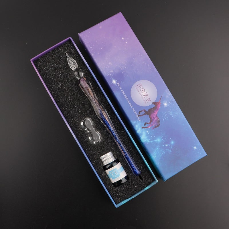 2023 Calligraphy Glass Dip Pen Ink Set