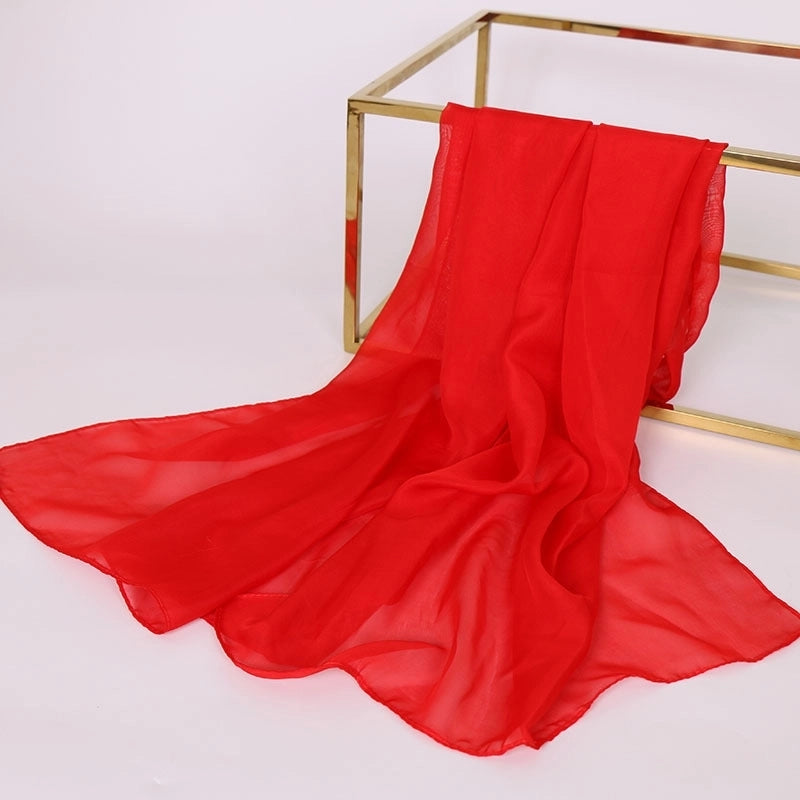Women's Streetwear Solid Color Chiffon Scarves & Gloves