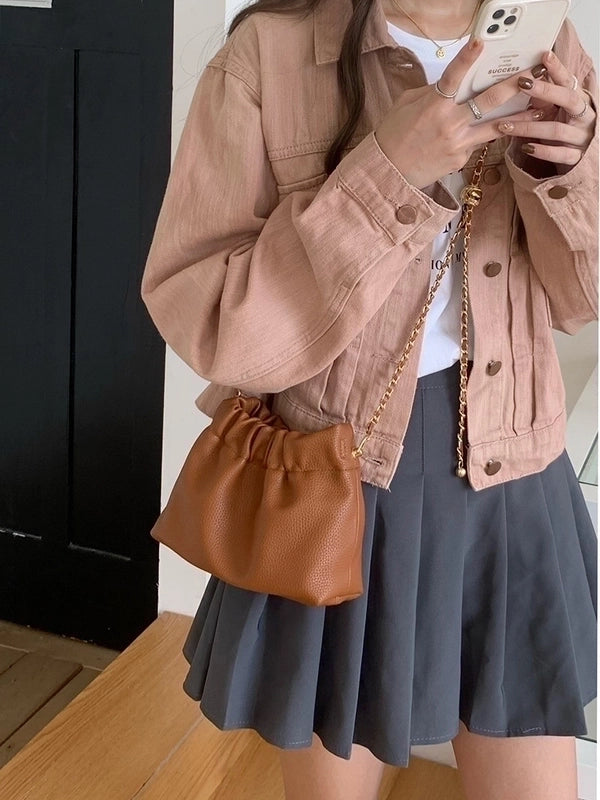 Women's Small All Seasons Pu Leather Vintage Style Shoulder Bag