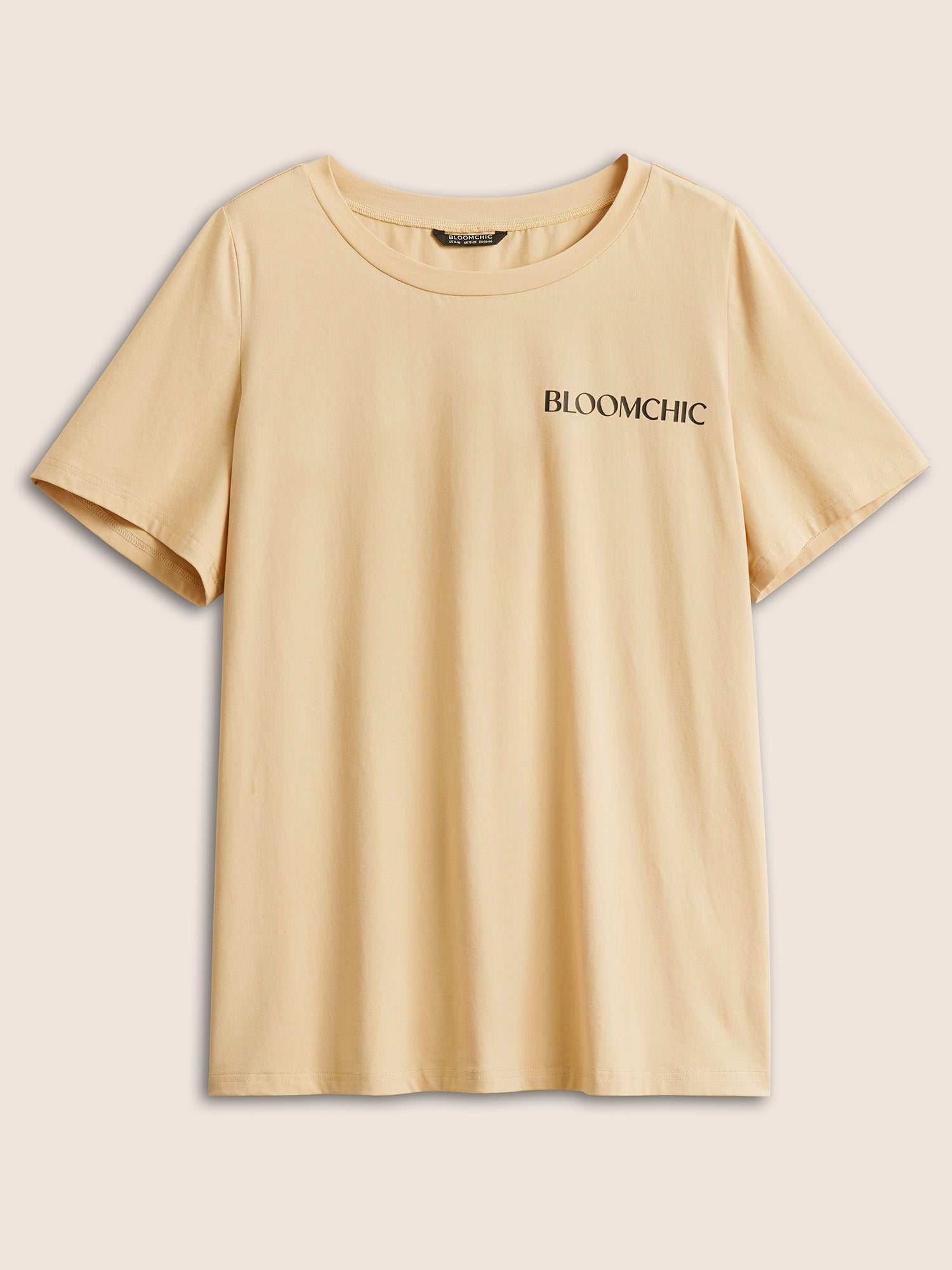 BLOOMCHIC Basic Solid Crew Neck T-shirt