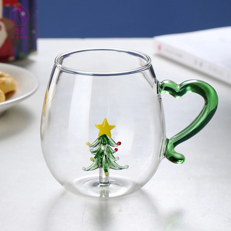 Christmas Casual Vacation Solid Color Borosilicate Glass Water Bottles 1 Piece