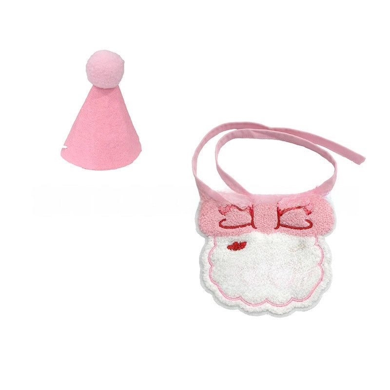 Pet Birthday Bib Cat Birthday Hat Dog Birthday Slippery Towel Cat Birthday Supplies