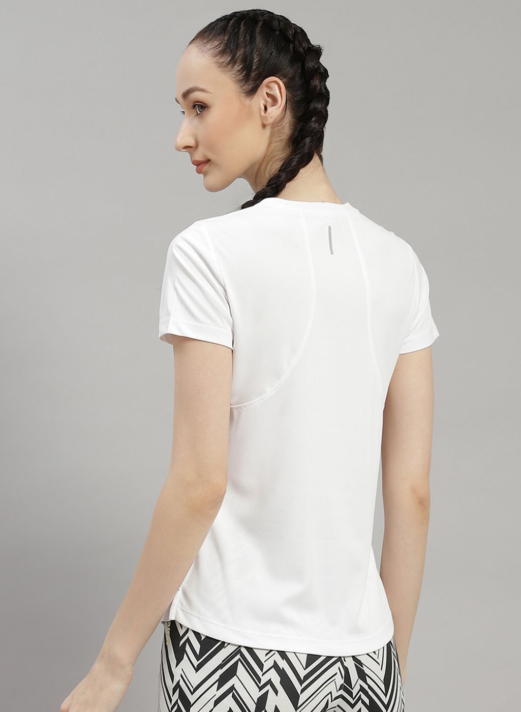 Women White Solid Top