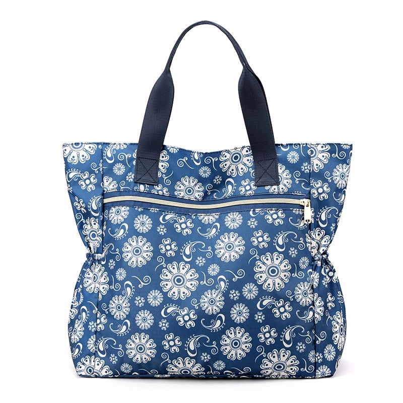 Women's Large Nylon Color Block Vintage Style Classic Style Square Zipper Handbag